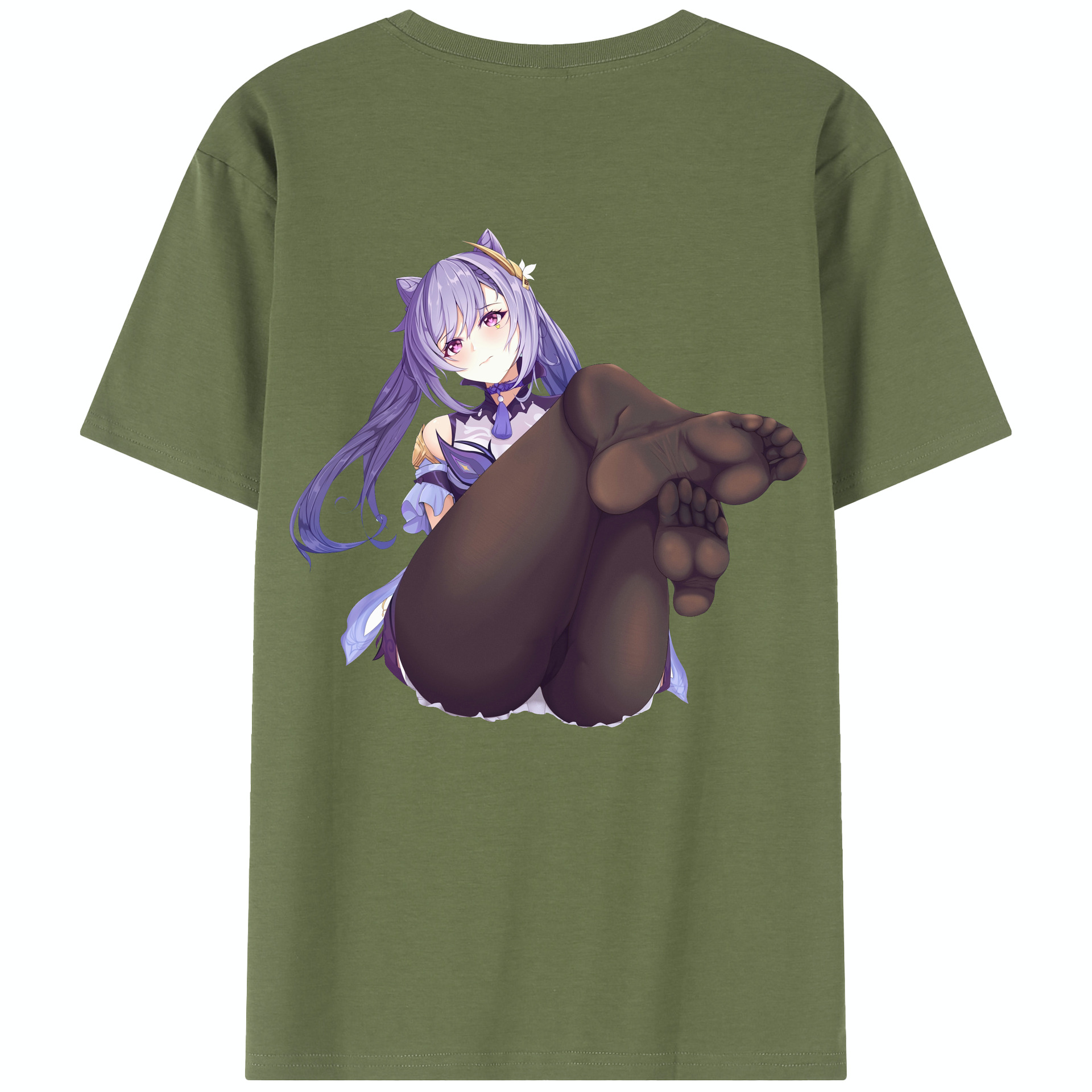 げんし神 刻晴 こくせい genshin Kokusei 綿100％半袖Tシャツ（背面プリント）